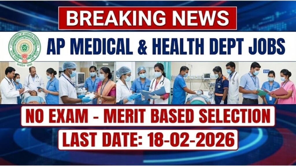 ఆంధ్ర ప్రదేశ్ వైద్య ఆరోగ్య శాఖ ఉద్యోగాలు 2026 – కాంట్రాక్ట్ & ఔట్సోర్సింగ్ పోస్టుల నోటిఫికేషన్ | AP Health Department Recruitment 2026 AP Health Department Recruitment 2026