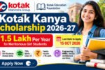 Kotak Kanya Scholarship 2026-27 offering ₹1.5 lakh per year for eligible girl students