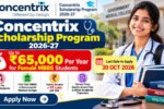 Concentrix Scholarship Program 2026-27 for eligible first-year female MBBS students
